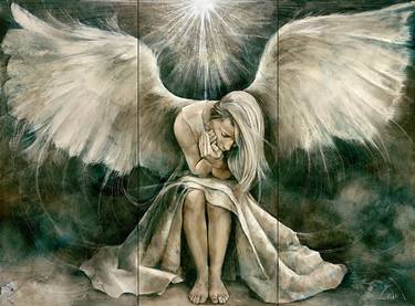 "Angel triptych"  artist's proof giclee print Limited Edition3/100 thumb
