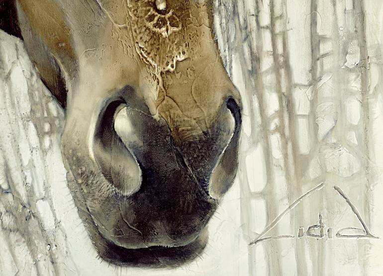 Original Fine Art Horse Painting by Lidia Wylangowska
