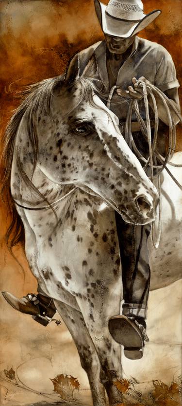 Print of Realism Horse Paintings by Lidia Wylangowska
