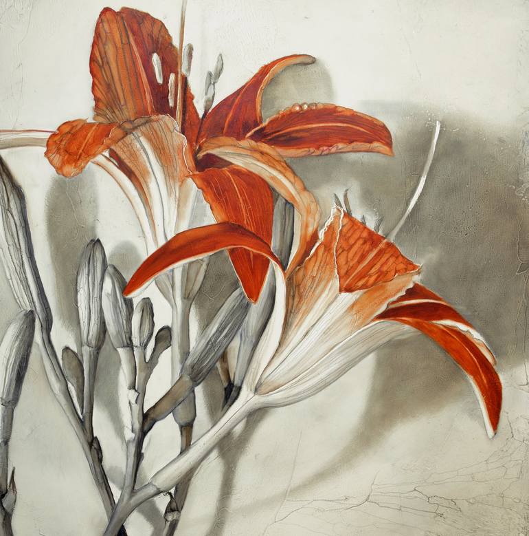 Original Fine Art Floral Painting by Lidia Wylangowska