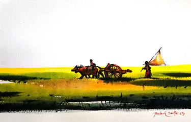 Print of Landscape Paintings by Palash Datta