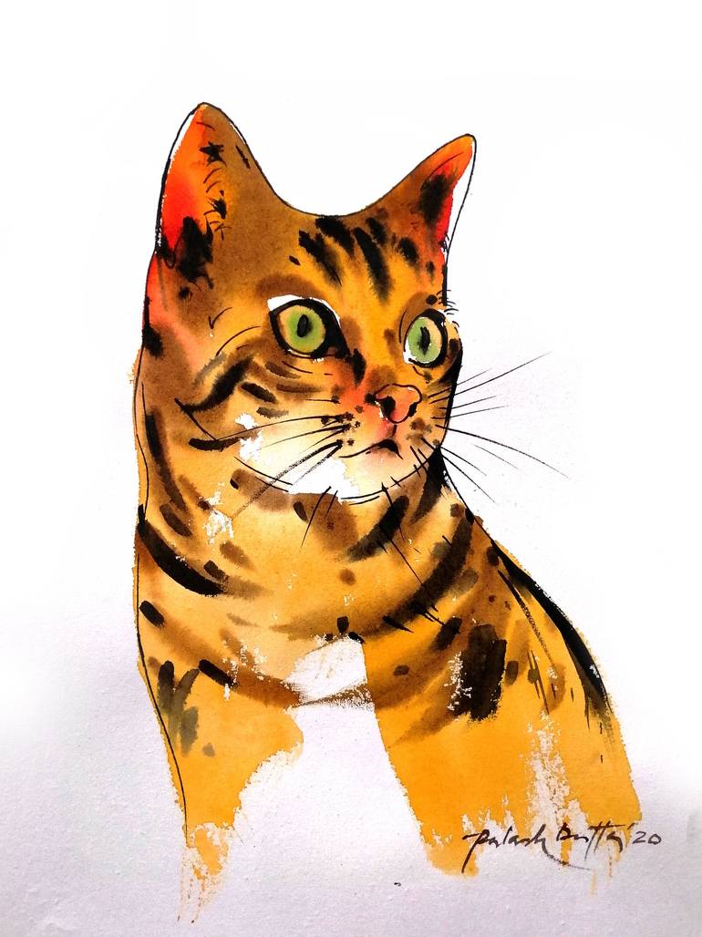 Watercolor Cat1