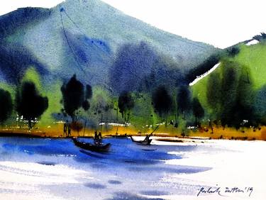 Print of Fine Art Landscape Paintings by Palash Datta