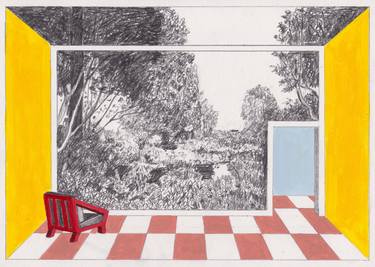 Print of Figurative Interiors Drawings by michiel paalvast
