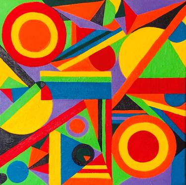 Original Abstract Geometric Paintings by Durba Sen