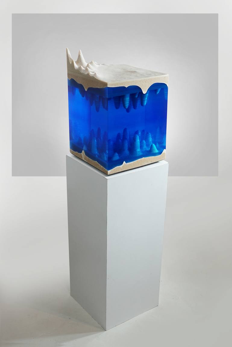 Original Abstract Water Sculpture by Eduard L
