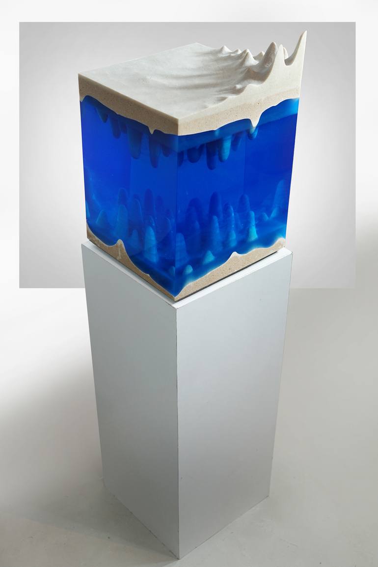 Original Abstract Water Sculpture by Eduard L