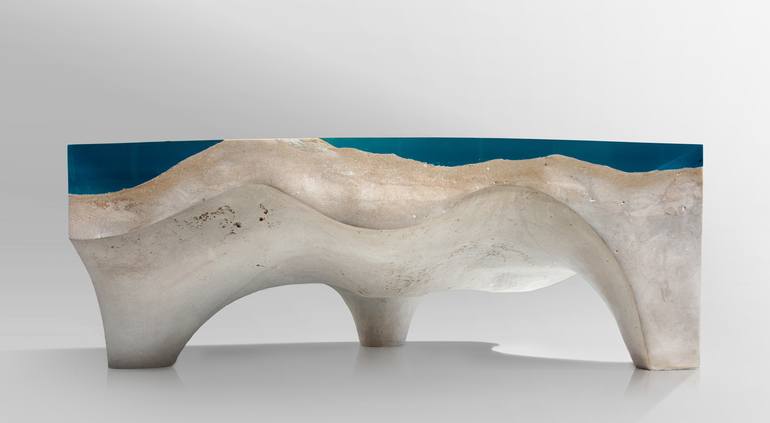 Original Abstract Seascape Sculpture by Eduard L