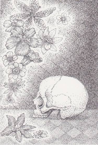 Ephemeral Skull and Flowers thumb