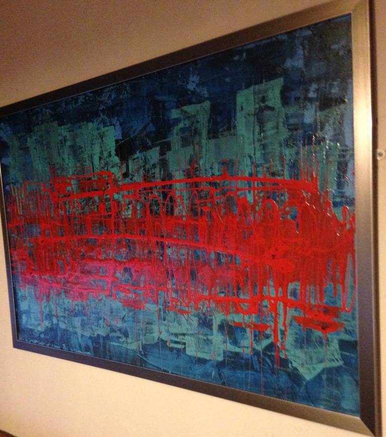 Original Abstract Architecture Painting by Michael Barritt