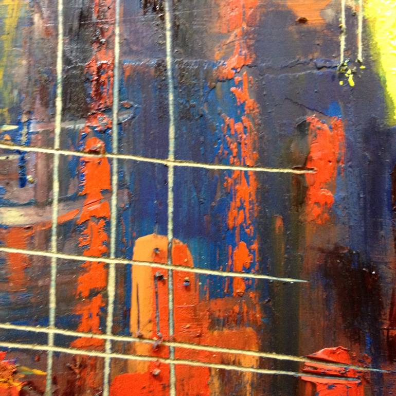 Original Abstract Cities Painting by Michael Barritt