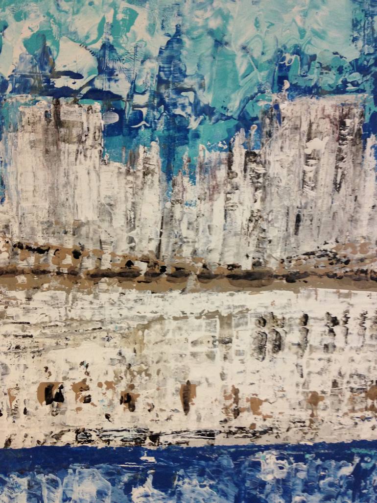 Original Abstract Expressionism Cities Painting by Michael Barritt