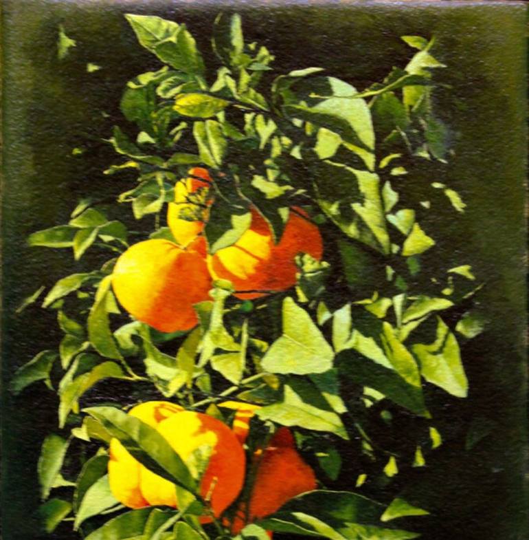 Original Realism Garden Painting by Vicent Penya-Roja