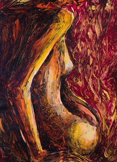 Print of Abstract Women Paintings by JP Pemapsorn