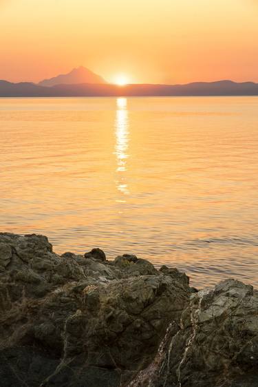 Sunrise Over Mount Athos (Greece) thumb