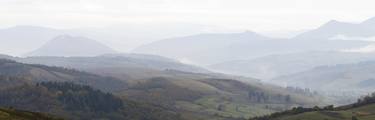 Autumn Foggy Morning In The Mountains, Panoramic thumb