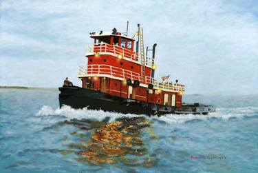 Original Fine Art Boat Paintings by FABIO DEPONTE