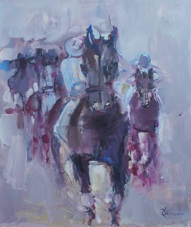 Print of Impressionism Horse Paintings by Iulia Salceanu
