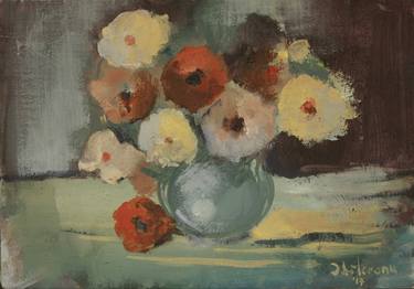 Original Impressionism Floral Paintings by Iulia Salceanu