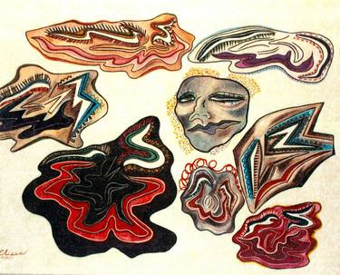 Print of Abstract People Paintings by Elissa Dorfman
