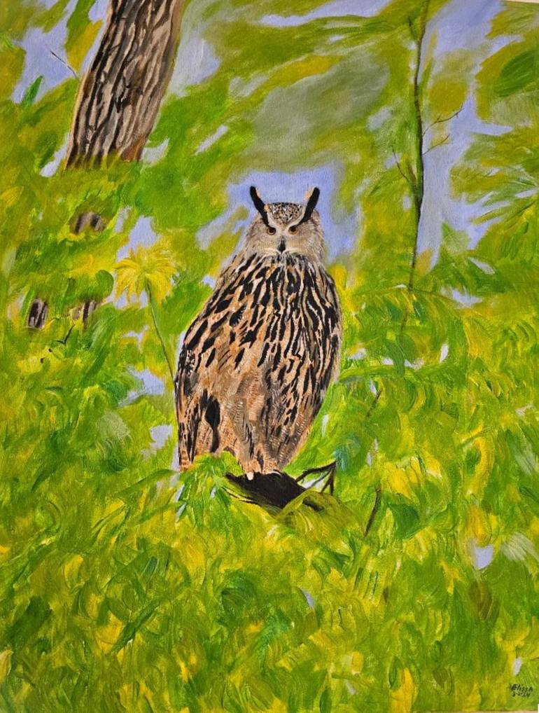 Original Realism Animal Painting by Elissa Dorfman