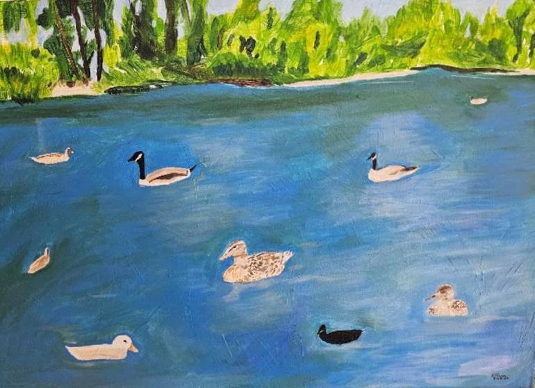 Original Contemporary Animal Painting by Elissa Dorfman