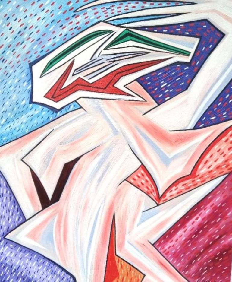 Print of Abstract People Paintings by Elissa Dorfman