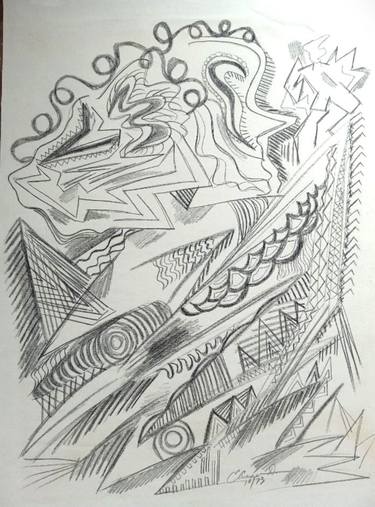 Original Contemporary Abstract Drawing by Elissa Dorfman