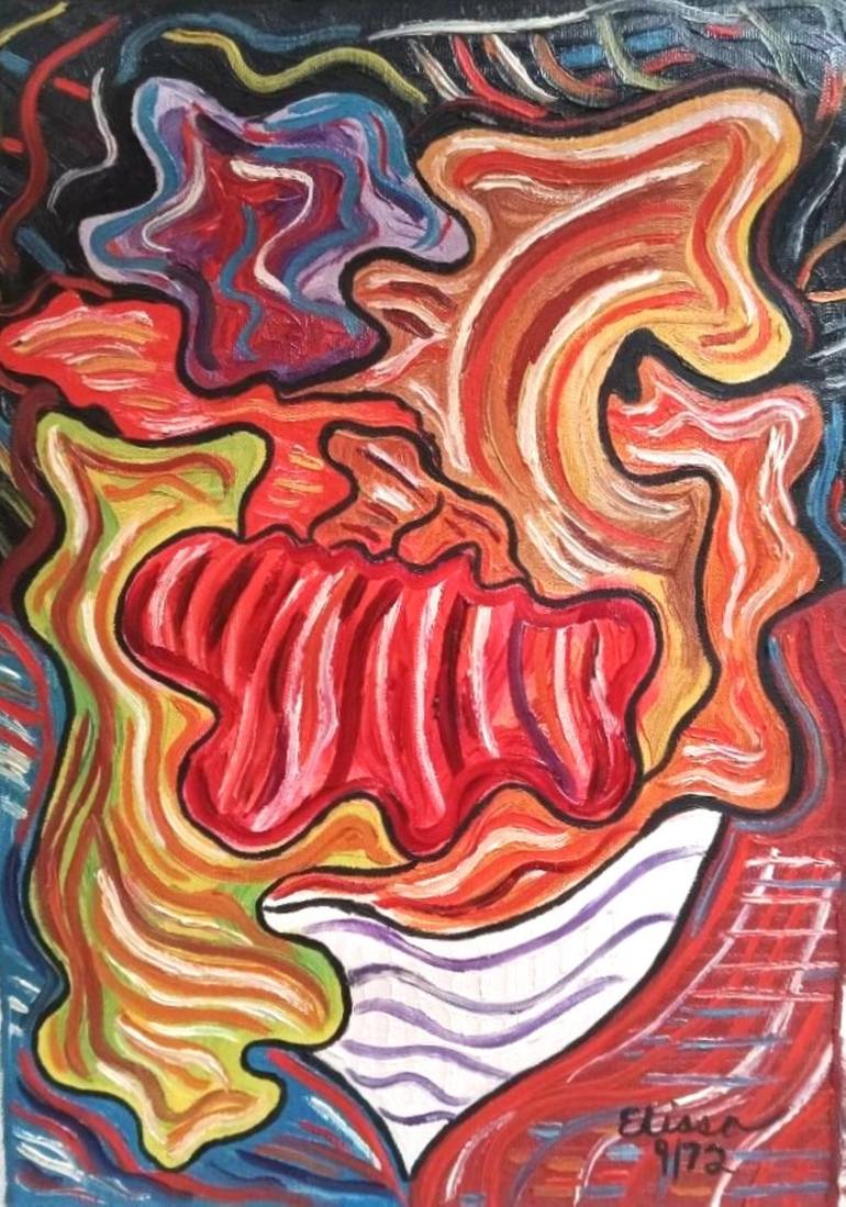 Original Abstract Food & Drink Painting by Elissa Dorfman