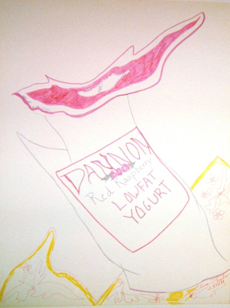Original Contemporary Food & Drink Drawing by Elissa Dorfman