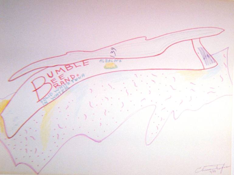 Original Abstract Food & Drink Drawing by Elissa Dorfman