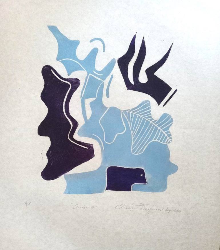 Original Contemporary Abstract Printmaking by Elissa Dorfman