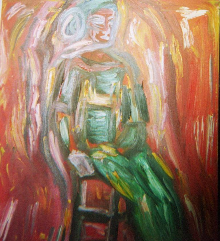 Original Abstract People Painting by Elissa Dorfman