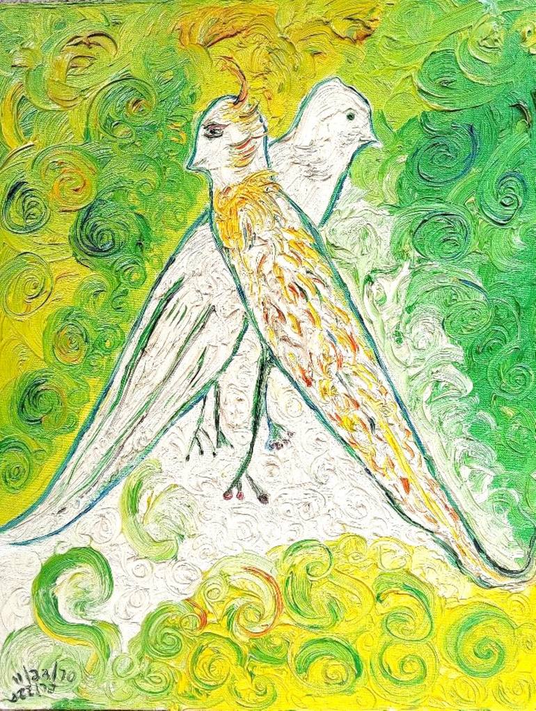 Original Abstract Animal Painting by Elissa Dorfman