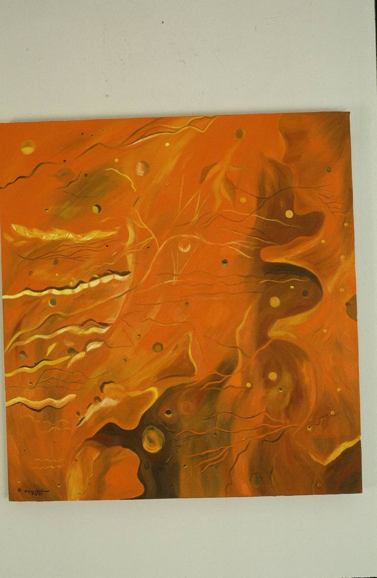 Original Abstract Science/Technology Painting by Elissa Dorfman