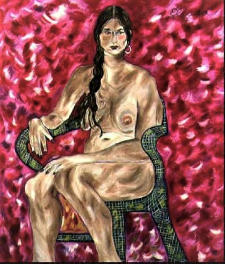 Original Figurative Erotic Painting by Elissa Dorfman