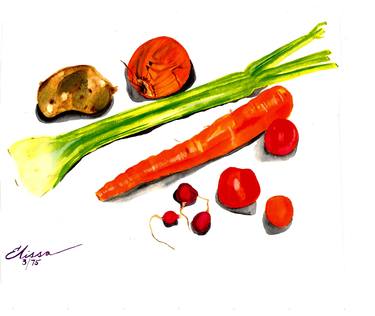 Original Fine Art Food Paintings by Elissa Dorfman