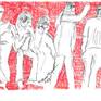 It is an experience itself when you ride the train during rush hour.
You feel like you are being squashed.
Had markers and sketch book with me.