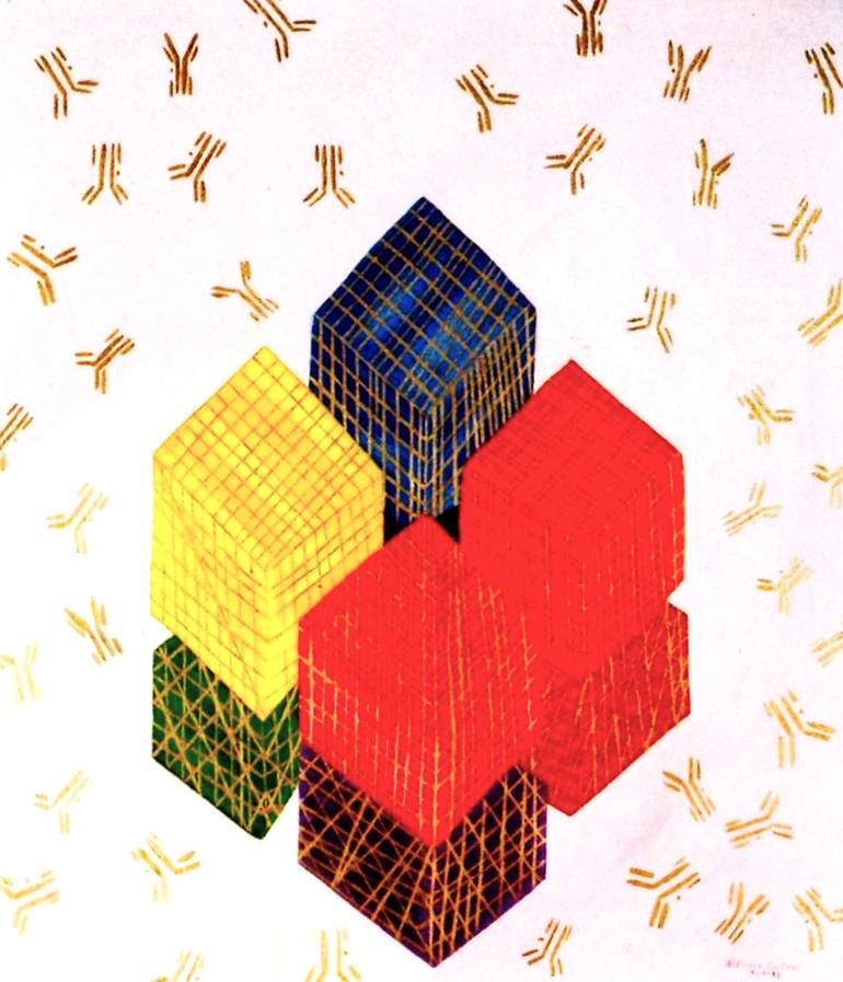 Original Documentary Science/Technology Painting by Elissa Dorfman