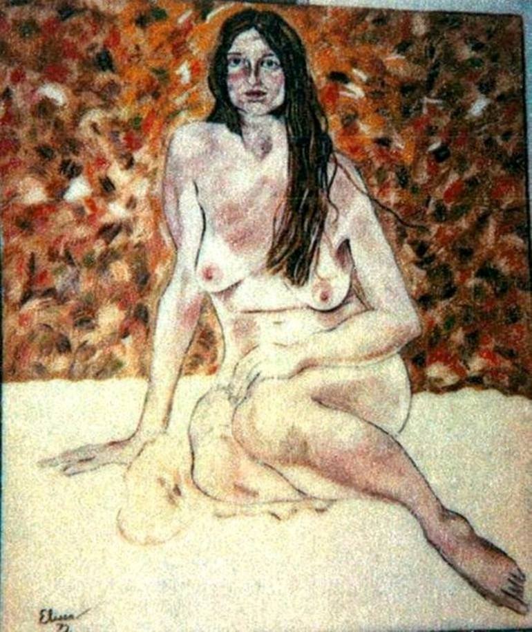 Original Figurative Nude Painting by Elissa Dorfman