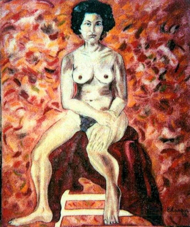 Original Figurative Nude Painting by Elissa Dorfman