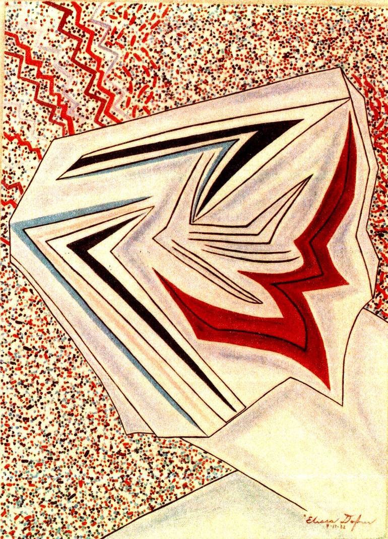 Original Abstract People Painting by Elissa Dorfman