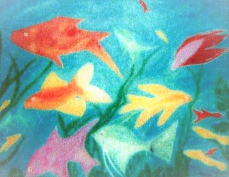 Original Fine Art Fish Painting by Elissa Dorfman