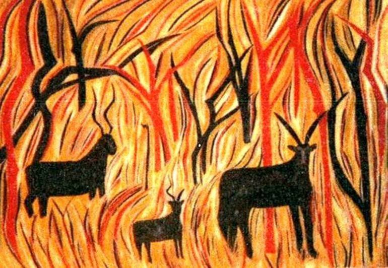 Original Realism Animal Painting by Elissa Dorfman