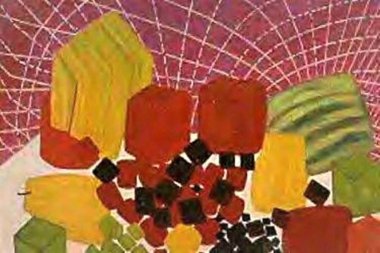 Original Abstract Still Life Painting by Elissa Dorfman