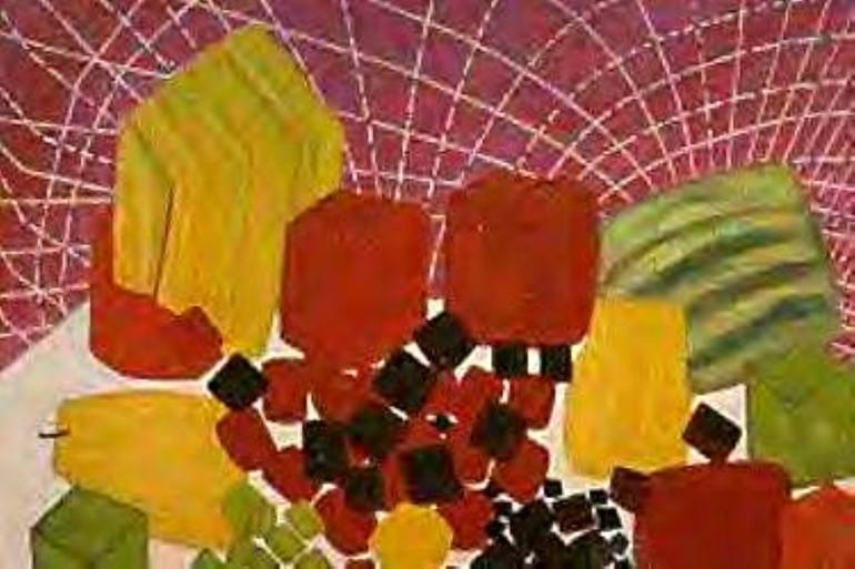 Original Abstract Still Life Painting by Elissa Dorfman