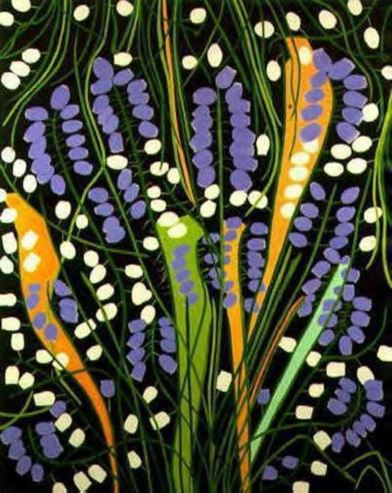 Original Contemporary Floral Painting by Elissa Dorfman