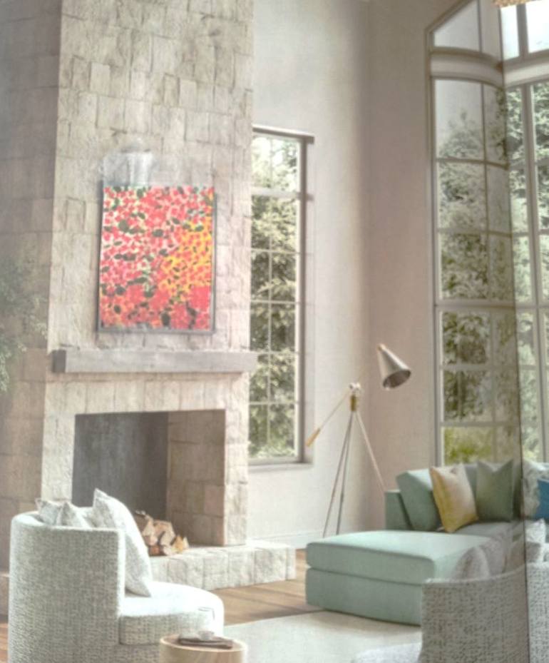Original Abstract Floral Painting by Elissa Dorfman