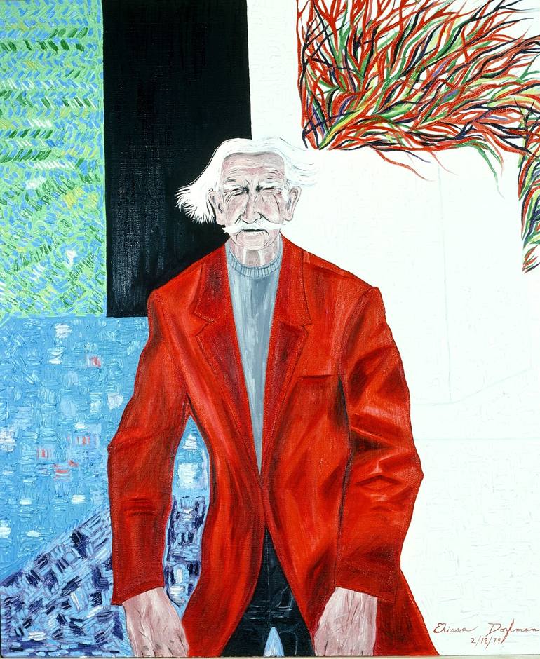 Original Figurative Men Painting by Elissa Dorfman
