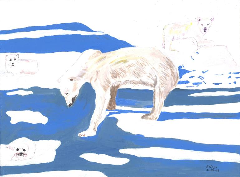 Original Documentary Animal Painting by Elissa Dorfman